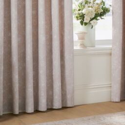 Wylder Bella Floral 100% Cotton Eyelet Curtain Pair in Natural - Size: 168 cm width x 229 cm drop - thumbnail 3