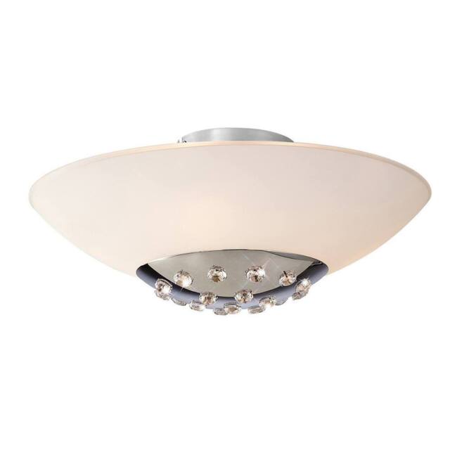 Netlighting Amada Flush Ceiling 6 Light G9 Polished ChromeOpal White Glass in Grey - image 1