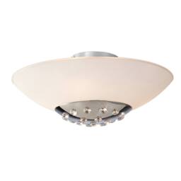 Netlighting Amada Flush Ceiling 6 Light G9 Polished ChromeOpal White Glass in Grey - thumbnail 1