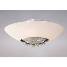 Netlighting Amada Flush Ceiling 6 Light G9 Polished ChromeOpal White Glass in Grey - thumbnail 2