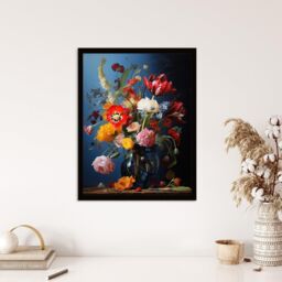 Wee Blue Coo Wall Art Print Bursting With Beauty Floral Bouquet Living Room Framed - Size: A4 - thumbnail 4