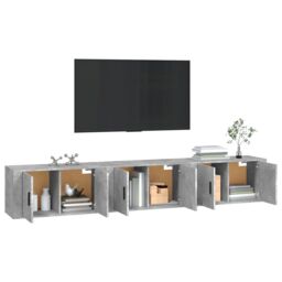 Berkfield Home Wall-mounted TV Cabinets 3 pcs Concrete Grey 80x34.5x40 cm - thumbnail 3