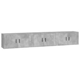 Berkfield Home Wall-mounted TV Cabinets 3 pcs Concrete Grey 80x34.5x40 cm - thumbnail 2