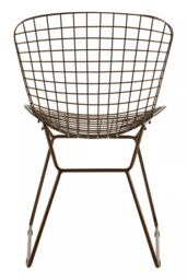 Orsina Metal Grid Frame Wire Chair, Comfortable Seating Garden Wire Chair, Easy Cleaning Wire Frame in Brown - thumbnail 4