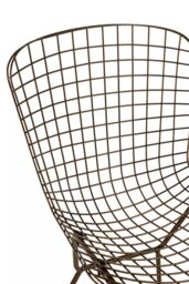 Orsina Metal Grid Frame Wire Chair, Comfortable Seating Garden Wire Chair, Easy Cleaning Wire Frame in Brown - thumbnail 5