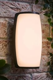 ValueLights Jonny Curved Matte Black IP54 LED Outdoor Wall Light - thumbnail 2
