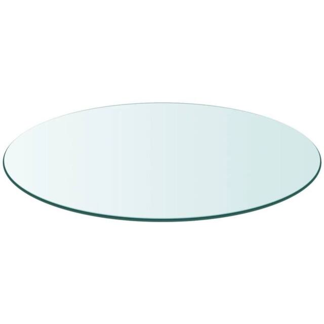 Berkfield Home Table Top Tempered Glass Round 500 mm in Clear - image 1