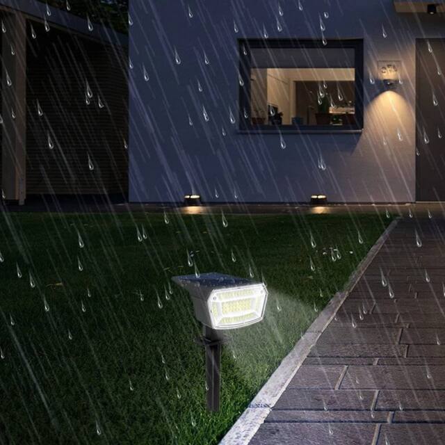 EONLION 1Pcs 59 LED Solar Spot Lights Garden in Black - Size: 100 cm - image 1