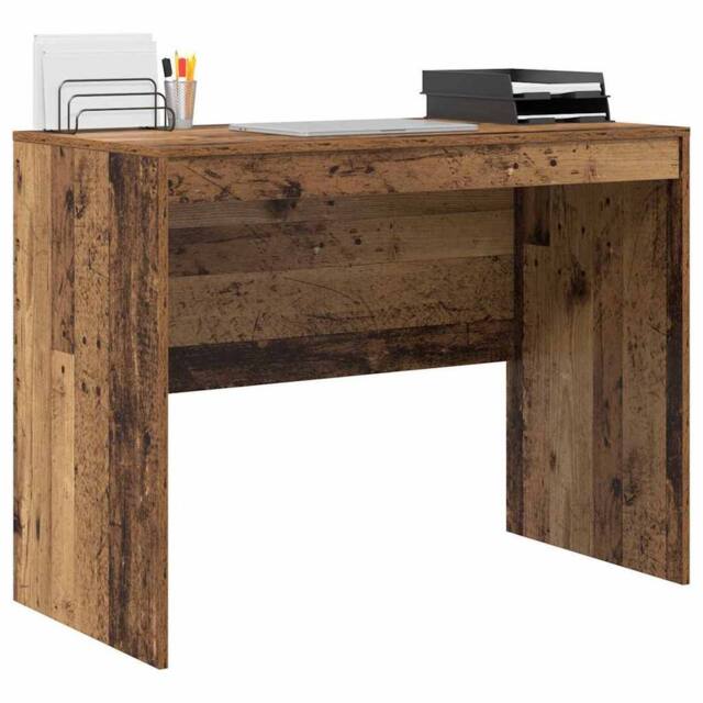 Berkfield Home Rustic Writing Desk Old wood Solid Wood 100 x 50 x 76 cm in Brown - image 1