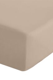 Catherine Lansfield 'Easy Iron Percale' Combed Polycotton 35cm Depth Sheet in Natural - Size: King Fitted