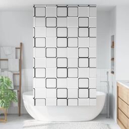 Berkfield Home Shower Roller Blind 140x240 cm Fabric Width 136 cm in Black