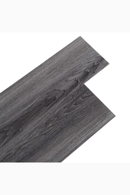 Living and Home 36Pcs Rustic Lifelike Wood Grain Self-adhesive PVC Flooring in Dark Grey - image 1
