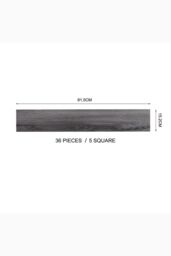Living and Home 36Pcs Rustic Lifelike Wood Grain Self-adhesive PVC Flooring in Dark Grey - thumbnail 3