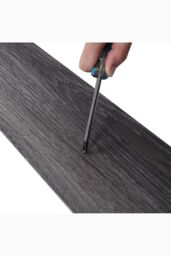 Living and Home 36Pcs Rustic Lifelike Wood Grain Self-adhesive PVC Flooring in Dark Grey - thumbnail 5