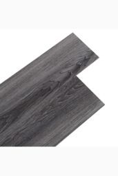 Living and Home 36Pcs Rustic Lifelike Wood Grain Self-adhesive PVC Flooring in Dark Grey - thumbnail 1