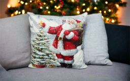 Netagon Santa Father Christmas Design Christmas Themed Cushion 40X40CM in White - Size: 40X40 cm - thumbnail 3