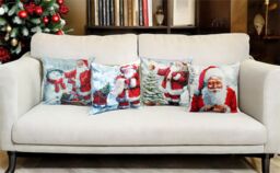 Netagon Santa Father Christmas Design Christmas Themed Cushion 40X40CM in White - Size: 40X40 cm - thumbnail 5