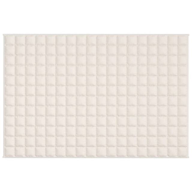 Berkfield Home Soft Weighted Blanket Light Cream 120x180 cm 5 kg Fabric - image 1
