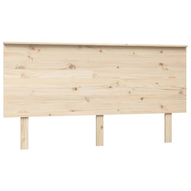 Berkfield Home Bed Headboard 154x6x82.5 cm Solid Wood Pine in Natural - image 1