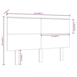 Berkfield Home Bed Headboard 154x6x82.5 cm Solid Wood Pine in Natural - thumbnail 6