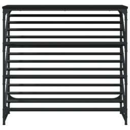 Berkfield Home Shoe Rack Black 90x30x85 cm Engineered Wood - Size: 90 x 30 x 85 cm - thumbnail 4