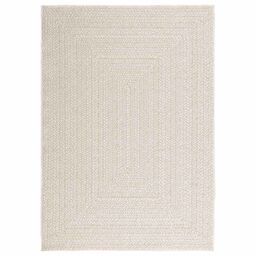 Berkfield Home Rug ZIZUR Cream 120x170 cm Jute Look Indoor & Outdoor - Size: Medium - thumbnail 3