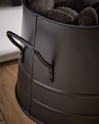 Dibor Contemporary Black Fireside 4pc Freestanding Companion Set with Coal Bucket & Shovel - thumbnail 6