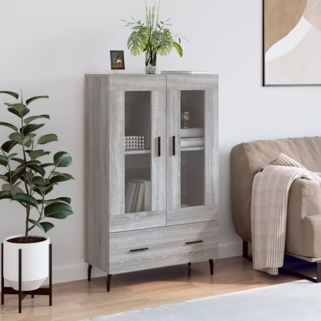 Berkfield Home Highboard Grey Sonoma 69.5x31x115 cm Engineered Wood - image 1