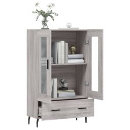 Berkfield Home Highboard Grey Sonoma 69.5x31x115 cm Engineered Wood - thumbnail 4