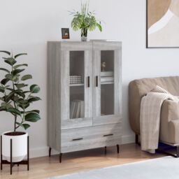 Berkfield Home Highboard Grey Sonoma 69.5x31x115 cm Engineered Wood - thumbnail 1