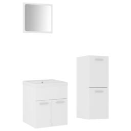 Berkfield Home Bathroom Furniture Set White Engineered Wood - thumbnail 2