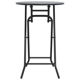 Berkfield Home Folding Garden Table Anthracite √ò50x72 cm Steel - Size: 50x72 cm - thumbnail 5