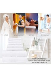 CityComfort Pack Of 8 Towels in White - thumbnail 5