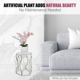 Kelvenix 60cm Artificial Plant Fake Silk Orchid Flower in Pink - Size: 0.6m2 - thumbnail 5