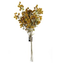 Leaf Pack of 6 x 85cm Craspedia Stem Yellow Artificial - Size: 6 x 85 cm - thumbnail 9