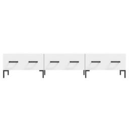 Berkfield Home TV Cabinet White 150x36x30 cm Engineered Wood - Size: 150 x 36 x 30 cm - thumbnail 5