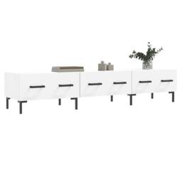 Berkfield Home TV Cabinet White 150x36x30 cm Engineered Wood - Size: 150 x 36 x 30 cm - thumbnail 3