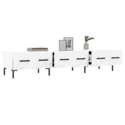 Berkfield Home TV Cabinet White 150x36x30 cm Engineered Wood - Size: 150 x 36 x 30 cm - thumbnail 4