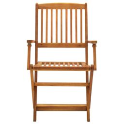 Berkfield Home Folding Outdoor Chairs 2 pcs Solid Acacia Wood in Brown - thumbnail 3