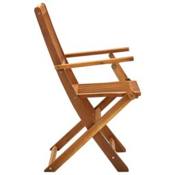 Berkfield Home Folding Outdoor Chairs 2 pcs Solid Acacia Wood in Brown - thumbnail 4