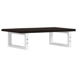 Berkfield Home Basin Shelf Wall Mounted Steel & Solid Wood Oak in Brown - thumbnail 6