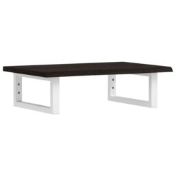 Berkfield Home Basin Shelf Wall Mounted Steel & Solid Wood Oak in Brown - thumbnail 2