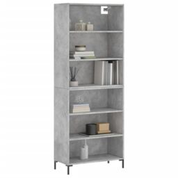 Berkfield Home Highboard Concrete Grey 69.5x32.5x180 cm Engineered Wood - thumbnail 3