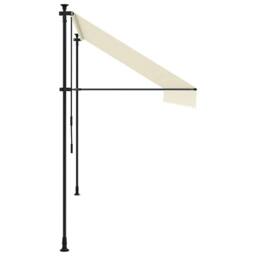 Berkfield Home Retractable Awning Cream 350x150 cm Fabric & Steel - thumbnail 4
