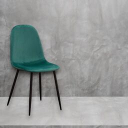 Minster Dining Chair - L52 x W44 x H86 cm - Green/Black in Green - Size: 1 Pack - thumbnail 3