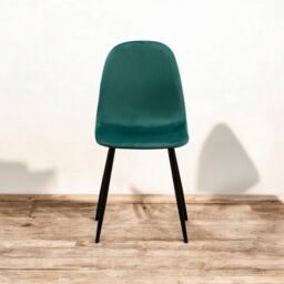 Minster Dining Chair - L52 x W44 x H86 cm - Green/Black in Green - Size: 1 Pack