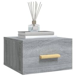 Berkfield Home Wall-mounted Bedside Cabinets 2 pcs Grey Sonoma 35x35x20 cm - Size: 35 x 35 x 20 cm - thumbnail 4