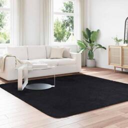 Berkfield Home Shaggy Rug High Pile NAVARRA Black 240x240 cm Polyester - Size: Medium - thumbnail 3