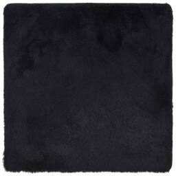Berkfield Home Shaggy Rug High Pile NAVARRA Black 240x240 cm Polyester - Size: Medium - thumbnail 1