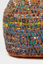 Homescapes Chindi Design Bean Filled Pouffe Large 60 x 60 x 30 cm - thumbnail 4
